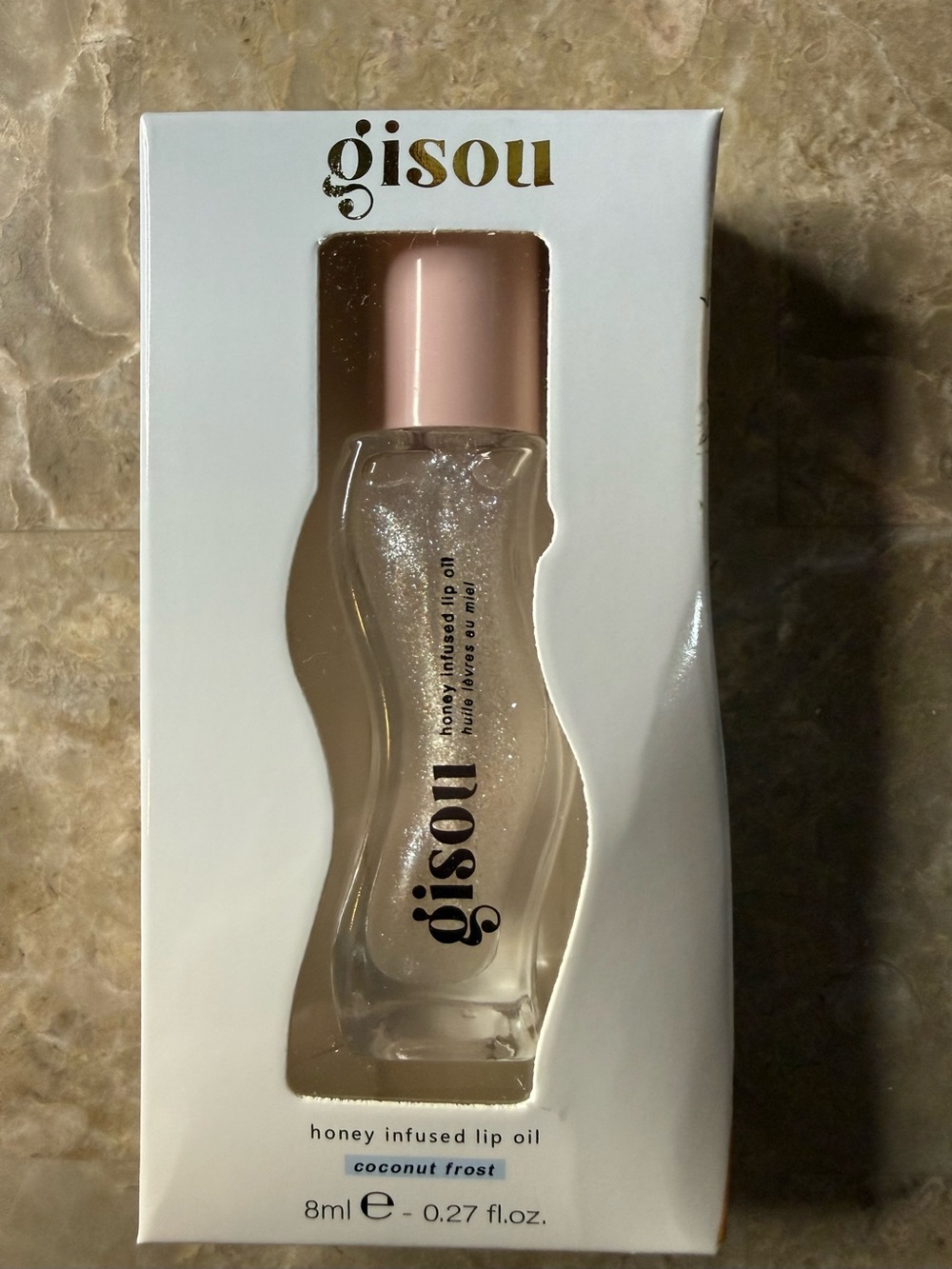 💋3-$36💋Gisou Honey-Infused Lip Oil - Coconut Frost Pink Shimmer